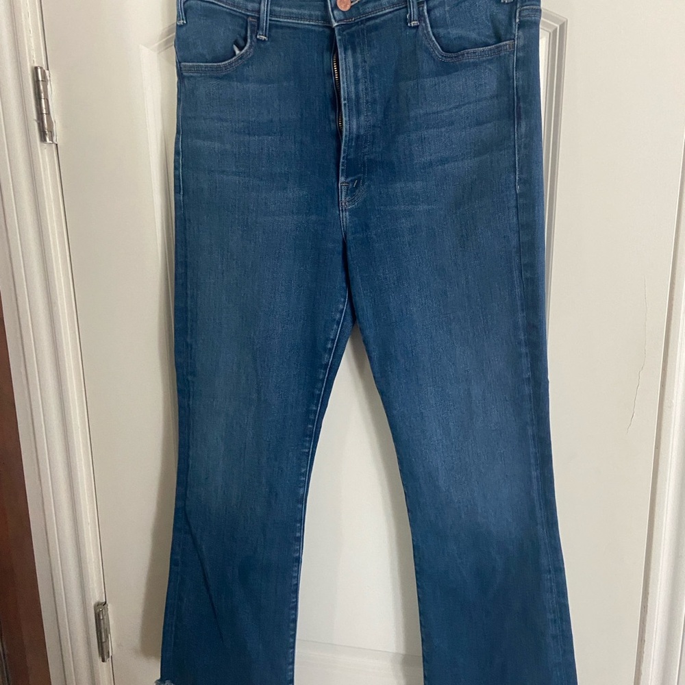 MOTHER Flare Jeans in Deep Blue